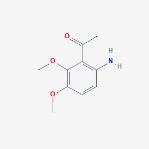 molecular formula C10H13NO3 B3196258 1-(6-Amino-2,3-dimethoxyphenyl)ethan-1-one CAS No. 98300-41-5