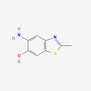 molecular formula C8H8N2OS B3196292 5-Amino-2-methyl-6-benzothiazolol CAS No. 99584-08-4