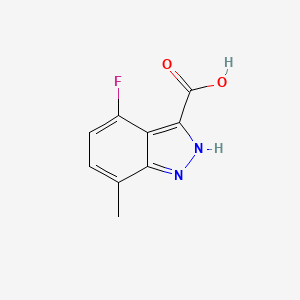 molecular formula C9H7FN2O2 B3196367 4-Fluoro-7-methyl-1H-indazole-3-carboxylic acid CAS No. 1000340-65-7