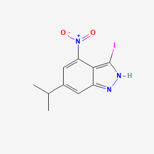 molecular formula C10H10IN3O2 B3196385 3-Iodo-6-isopropyl-4-nitro-1H-indazole CAS No. 1000340-91-9