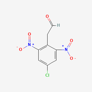 molecular formula C8H5ClN2O5 B3196397 4-Chloro-2,6-dinitrophenyl acetaldehyde CAS No. 1000340-97-5