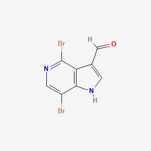molecular formula C8H4Br2N2O B3196421 4,7-dibromo-1H-pyrrolo[3,2-c]pyridine-3-carbaldehyde CAS No. 1000341-95-6