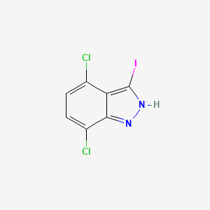 molecular formula C7H3Cl2IN2 B3196426 4,7-Dichloro-3-iodo-1H-indazole CAS No. 1000341-96-7