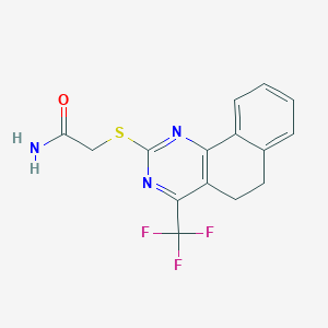 2-{[4-(Trifluoromethyl)-5,6-dihydrobenzo[h]quinazolin-2-yl]sulfanyl}acetamide