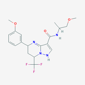 5-(3-methoxyphenyl)-N-(1-methoxypropan-2-yl)-7-(trifluoromethyl)-1,5,6,7-tetrahydropyrazolo[1,5-a]pyrimidine-3-carboxamide