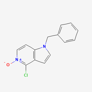 molecular formula C14H11ClN2O B3196502 1H-Pyrrolo[3,2-c]pyridine, 4-chloro-1-(phenylmethyl)-, 5-oxide CAS No. 1000342-52-8