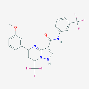 5-(3-methoxyphenyl)-7-(trifluoromethyl)-N-[3-(trifluoromethyl)phenyl]-1,5,6,7-tetrahydropyrazolo[1,5-a]pyrimidine-3-carboxamide