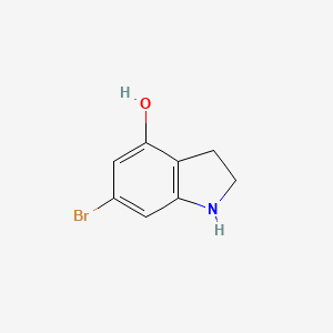 molecular formula C8H8BrNO B3196520 6-Bromoindolin-4-ol CAS No. 1000342-73-3