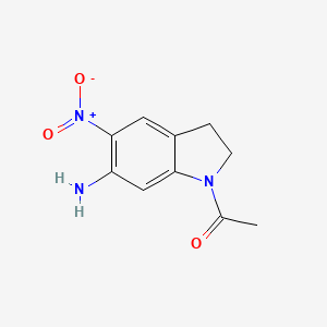molecular formula C10H11N3O3 B3196536 1-Acetyl-6-amino-5-nitroindoline CAS No. 1000342-94-8