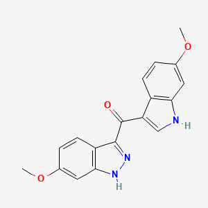 Methanone, (6-methoxy-1H-indazol-3-yl)(6-methoxy-1H-indol-3-yl)-