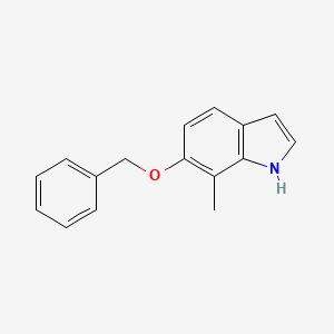 molecular formula C16H15NO B3196556 6-(benzyloxy)-7-methyl-1H-indole CAS No. 1000343-99-6