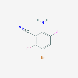 2-Amino-5-bromo-6-fluoro-3-iodobenzonitrile