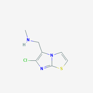 molecular formula C7H8ClN3S B3196738 ({6-Chloroimidazo[2,1-b][1,3]thiazol-5-yl}methyl)(methyl)amine CAS No. 1000930-88-0