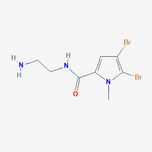 molecular formula C8H11Br2N3O B3196758 N-(2-aminoethyl)-4,5-dibromo-1-methyl-1H-pyrrole-2-carboxamide CAS No. 1000933-11-8