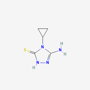 molecular formula C5H8N4S B3196764 5-amino-4-cyclopropyl-4H-1,2,4-triazole-3-thiol CAS No. 1000933-23-2