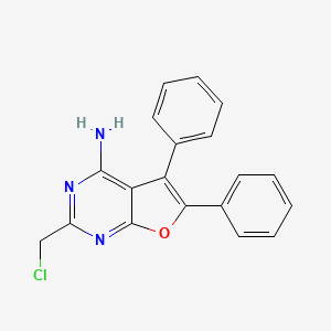 molecular formula C19H14ClN3O B3196789 2-(Chloromethyl)-5,6-diphenylfuro[2,3-d]pyrimidin-4-amine CAS No. 1000933-67-4