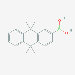 molecular formula C18H21BO2 B3196813 Boronic acid, B-(9,10-dihydro-9,9,10,10-tetramethyl-2-anthracenyl)- CAS No. 1001080-84-7