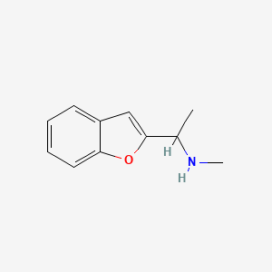 molecular formula C11H13NO B3196831 [1-(1-Benzofuran-2-yl)ethyl](methyl)amine CAS No. 100127-74-0