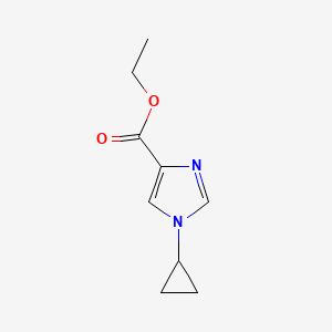 molecular formula C9H12N2O2 B3196845 ethyl 1-cyclopropyl-1H-imidazole-4-carboxylate CAS No. 1001354-64-8