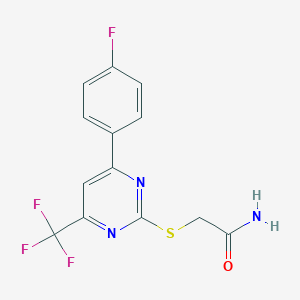 2-{[4-(4-Fluorophenyl)-6-(trifluoromethyl)pyrimidin-2-yl]sulfanyl}acetamide