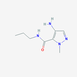 molecular formula C8H14N4O B3196856 4-amino-1-methyl-N-propyl-1H-pyrazole-5-carboxamide CAS No. 1001500-14-6