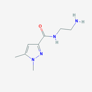 molecular formula C8H14N4O B3196906 N-(2-aminoethyl)-1,5-dimethyl-1H-pyrazole-3-carboxamide CAS No. 1001519-26-1