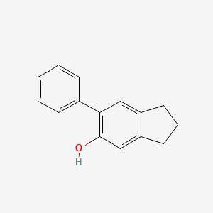 molecular formula C15H14O B3196972 6-Phenyl-2,3-dihydro-1H-inden-5-ol CAS No. 100200-87-1