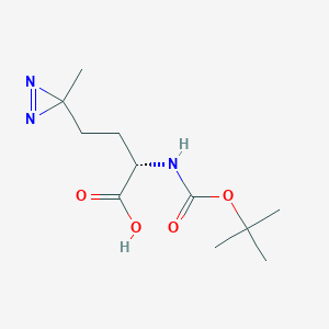 molecular formula C11H19N3O4 B3197057 (S)-2-(叔丁氧羰基氨基)-4-(3-甲基-3H-二氮丙-3-基)丁酸 CAS No. 1002754-75-7