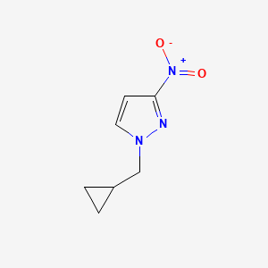 molecular formula C7H9N3O2 B3197072 1-(cyclopropylmethyl)-3-nitro-1H-pyrazole CAS No. 1003013-15-7