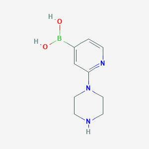 molecular formula C9H14BN3O2 B3197088 2-(Piperazin-1-yl)pyridin-4-ylboronic acid CAS No. 1003043-70-6