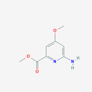 molecular formula C8H10N2O3 B3197122 Methyl 6-amino-4-methoxypicolinate CAS No. 100377-55-7