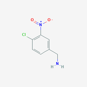 molecular formula C7H7ClN2O2 B3197137 (4-Chloro-3-nitrophenyl)methanamine CAS No. 100398-63-8