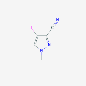 molecular formula C5H4IN3 B3197138 4-碘-1-甲基吡唑-3-腈 CAS No. 1003988-53-1