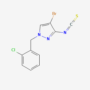 molecular formula C11H7BrClN3S B3197184 4-bromo-1-(2-chlorobenzyl)-3-isothiocyanato-1H-pyrazole CAS No. 1004192-79-3