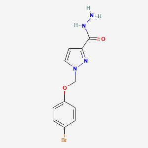 molecular formula C11H11BrN4O2 B3197200 1-((4-溴苯氧基)甲基)-1H-吡唑-3-甲酰肼 CAS No. 1004193-80-9