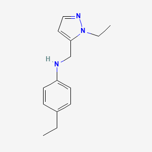 molecular formula C14H19N3 B3197201 4-乙基-N-((1-乙基-1H-吡唑-5-基)甲基)苯胺 CAS No. 1004194-26-6