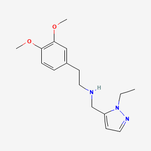 molecular formula C16H23N3O2 B3197206 2-(3,4-二甲氧基苯基)-N-((1-乙基-1H-吡唑-5-基)甲基)乙胺 CAS No. 1004194-32-4