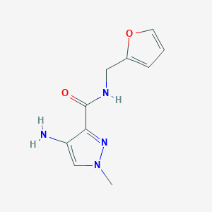 molecular formula C10H12N4O2 B3197207 4-amino-N-(furan-2-ylmethyl)-1-methyl-1H-pyrazole-3-carboxamide CAS No. 1004194-62-0