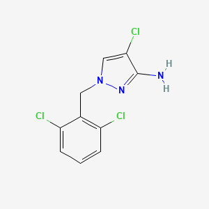 molecular formula C10H8Cl3N3 B3197214 4-chloro-1-(2,6-dichlorobenzyl)-1H-pyrazol-3-amine CAS No. 1004194-66-4