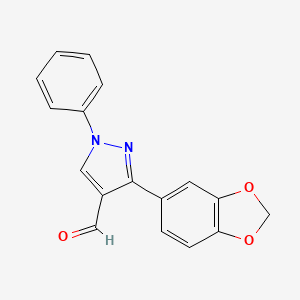 3-(Benzo[D][1,3]dioxol-5-YL)-1-phenyl-1H-pyrazole-4-carbaldehyde