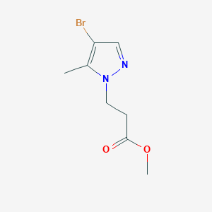 molecular formula C8H11BrN2O2 B3197269 3-(4-溴-5-甲基-1H-吡唑-1-基)丙酸甲酯 CAS No. 1004643-38-2