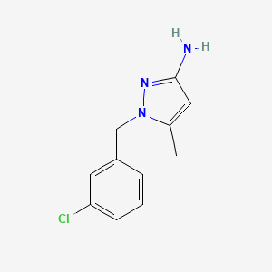 molecular formula C11H12ClN3 B3197281 1-(3-chlorobenzyl)-5-methyl-1H-pyrazol-3-amine CAS No. 1004643-48-4