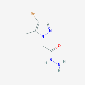 molecular formula C6H9BrN4O B3197304 2-(4-溴-5-甲基-1H-吡唑-1-基)乙酰肼 CAS No. 1004644-52-3