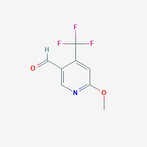 molecular formula C8H6F3NO2 B3197385 6-Methoxy-4-(trifluoromethyl)nicotinaldehyde CAS No. 1005171-85-6