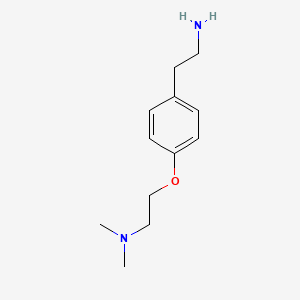 molecular formula C12H20N2O B3197393 2-{4-[2-(Dimethylamino)ethoxy]phenyl}ethan-1-amine CAS No. 100525-69-7