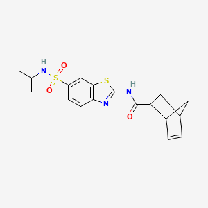 molecular formula C18H21N3O3S2 B3197397 (1R,2S,4R)-N-(6-(N-isopropylsulfamoyl)benzo[d]thiazol-2-yl)bicyclo[2.2.1]hept-5-ene-2-carboxamide CAS No. 1005265-80-4