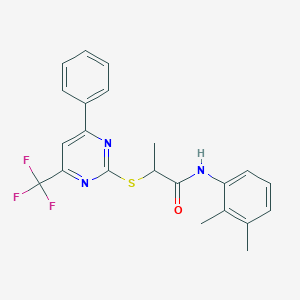 N-(2,3-dimethylphenyl)-2-{[4-phenyl-6-(trifluoromethyl)-2-pyrimidinyl]sulfanyl}propanamide