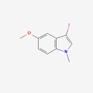molecular formula C10H10INO B3197422 3-Iodo-5-methoxy-1-methyl-1H-indole CAS No. 1005349-15-4