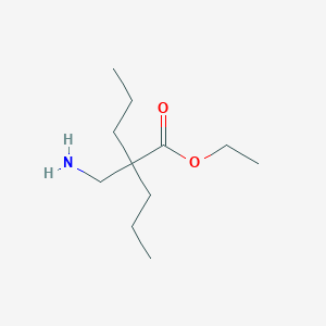 molecular formula C11H23NO2 B3197429 Ethyl 2-(aminomethyl)-2-propylpentanoate CAS No. 100535-65-7