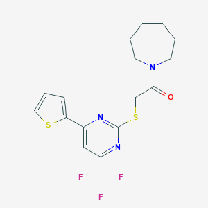 2-(1-Azepanyl)-2-oxoethyl 4-(2-thienyl)-6-(trifluoromethyl)-2-pyrimidinyl sulfide